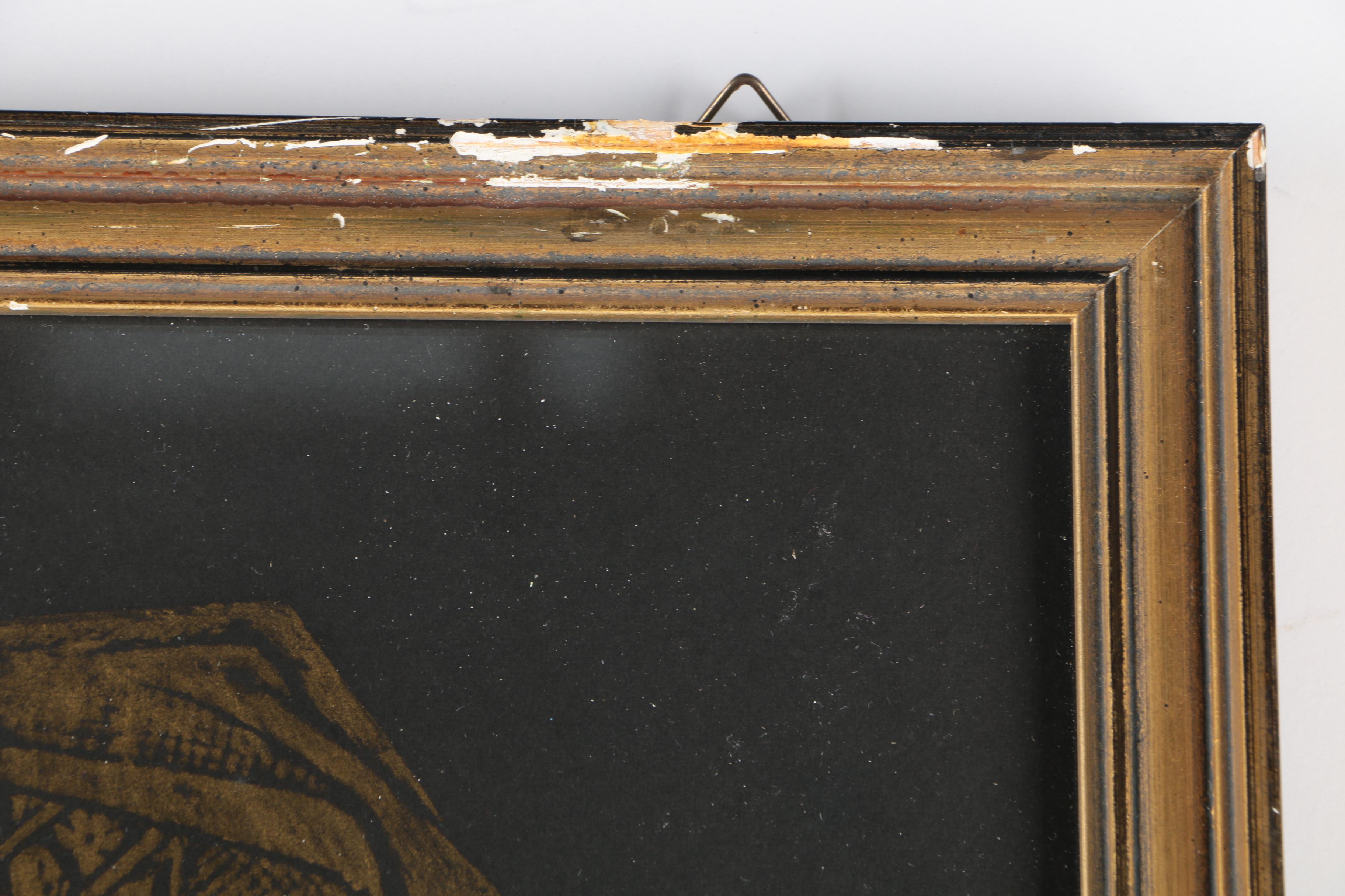 Woodblock After Original Tomb Rubbing "Margaret Francis Peyton, Isleham, Cambrdigeshire - 1484"