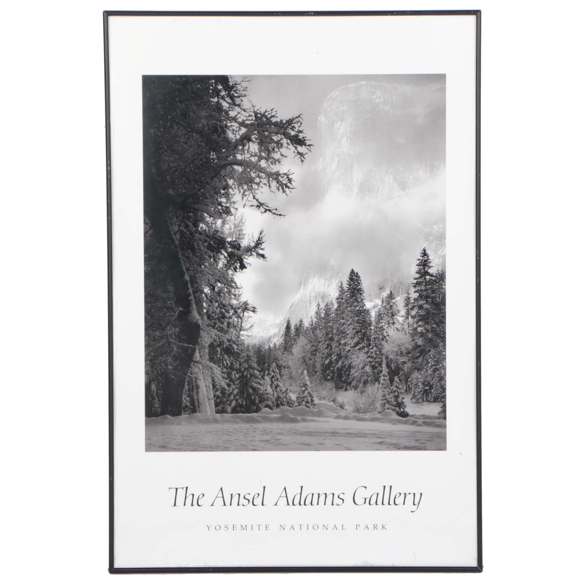 Offset Lithograph Poster After Ansel Adams "El Capitan, Winter Sunrise"