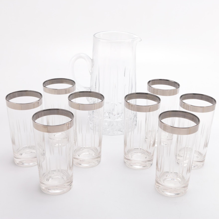 Crystal Pitcher and Drinkware