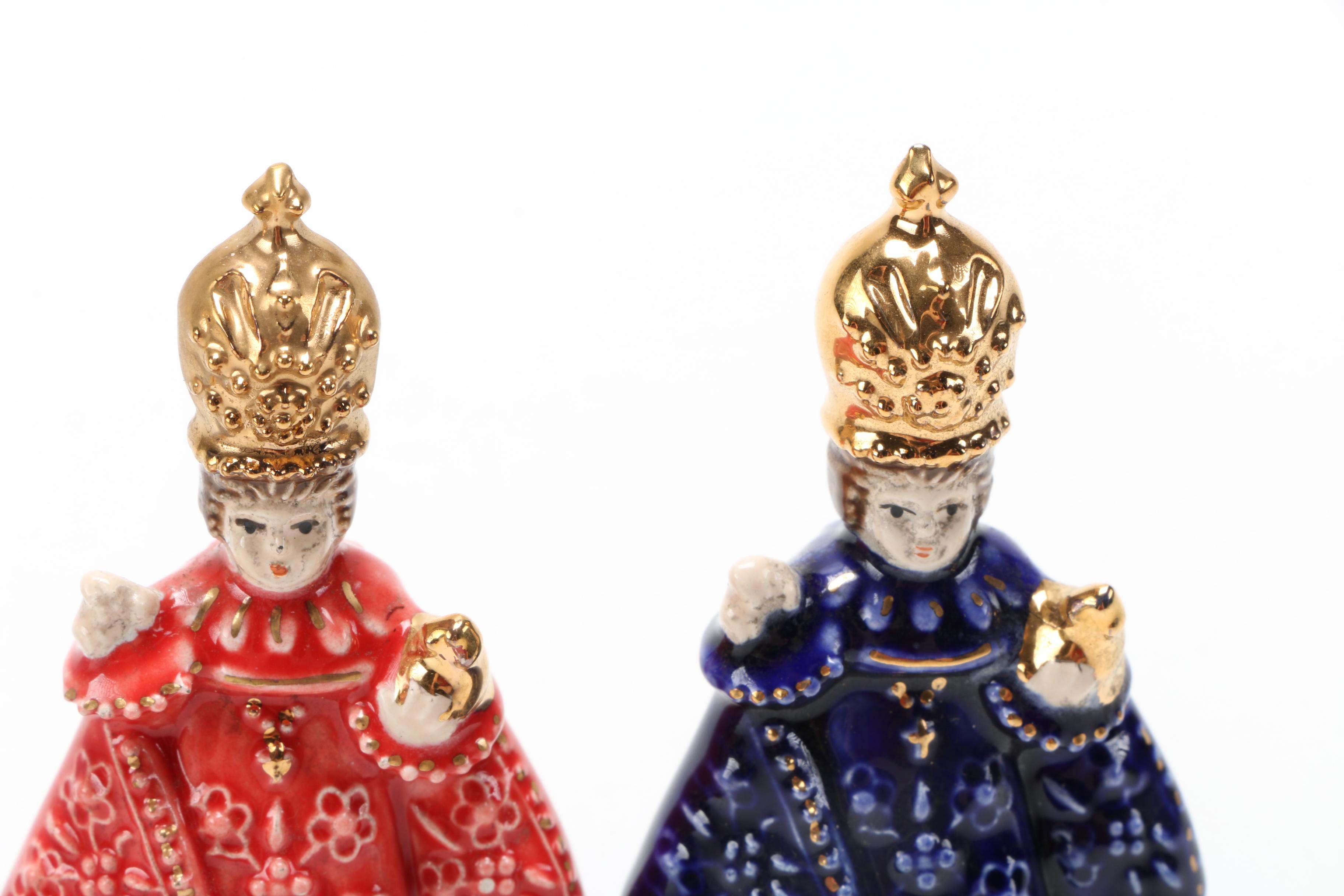 Aureta Figurals "Holy Infant Jesus of Prague" Ceramic Figurines