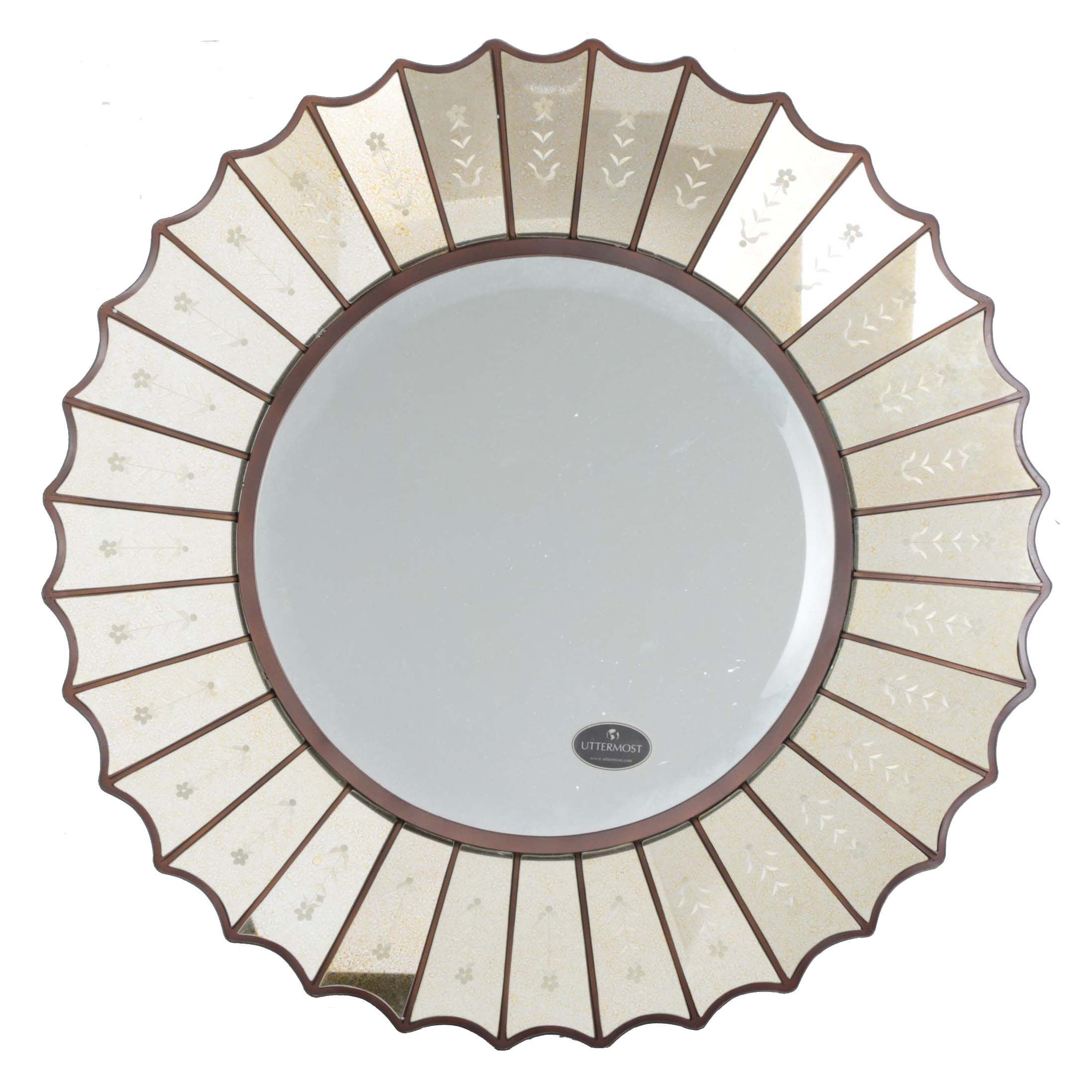 Uttermost Floral Fan Wall Mirror