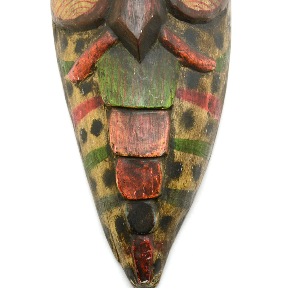 Hand Carved and Painted Wooden African Style Mask
