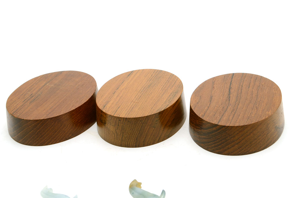 Set of Three Carved Jadeite Elephant Figurines