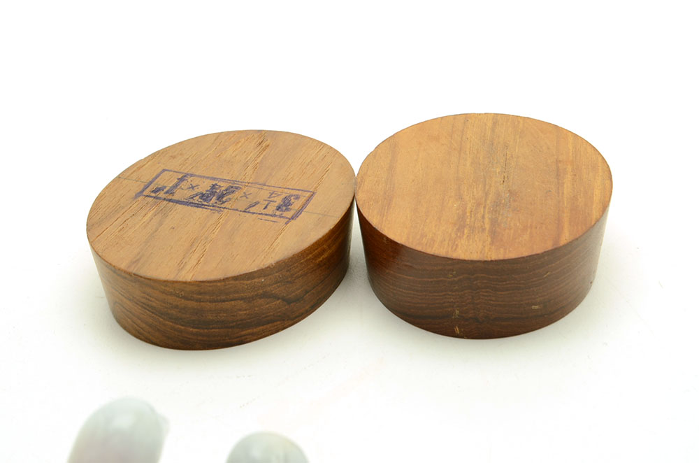 Pair of Carved Jadeite Dove Love Bird Figures