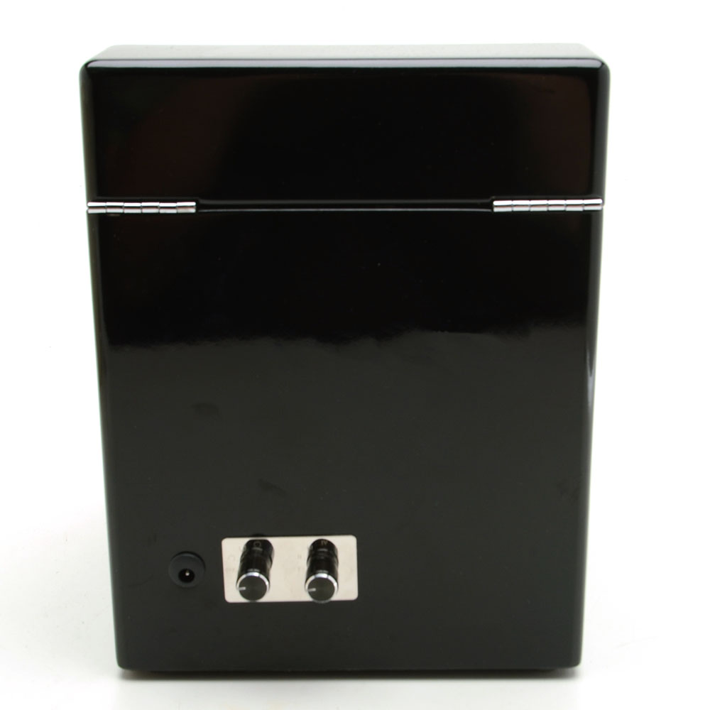 High Gloss Black Dual Watch Winder With Drawer