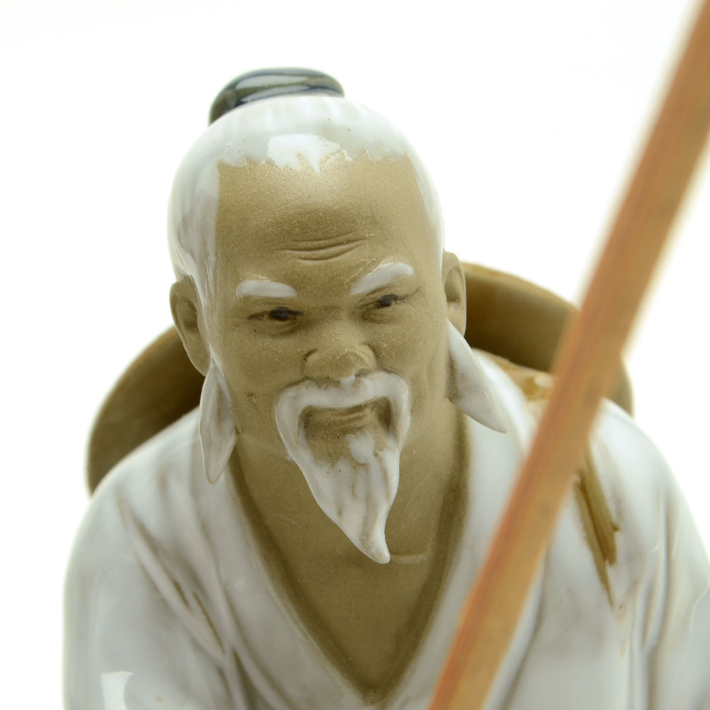 Set of Two Shiwan Ware Ceramic Fishermen