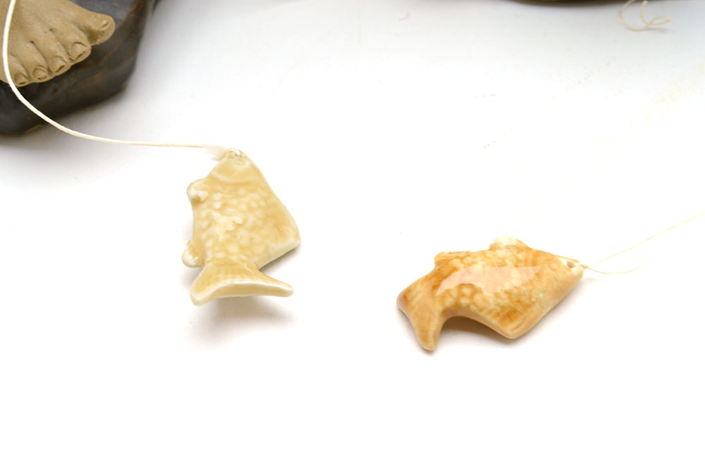 Set of Two Shiwan Ware Ceramic Fishermen