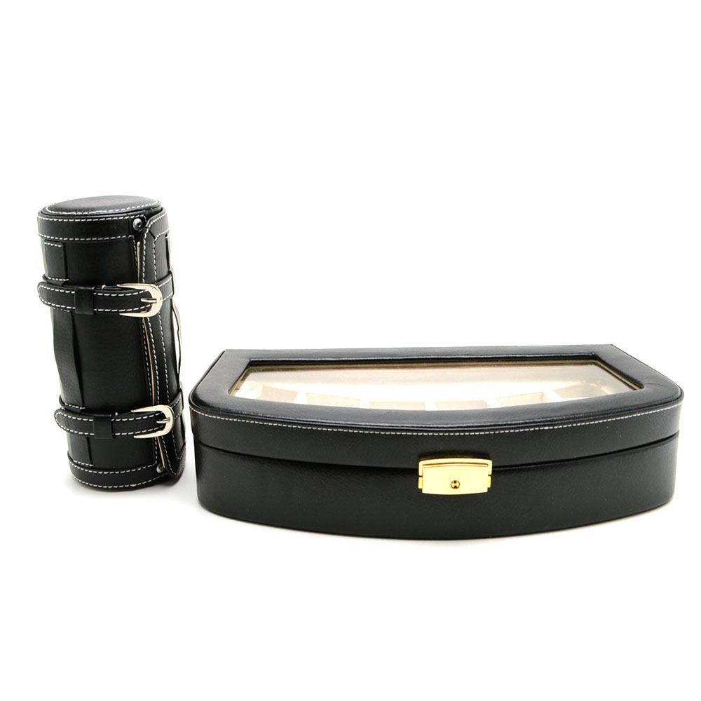 Faux Leather Watch Case and Travel Watch Case