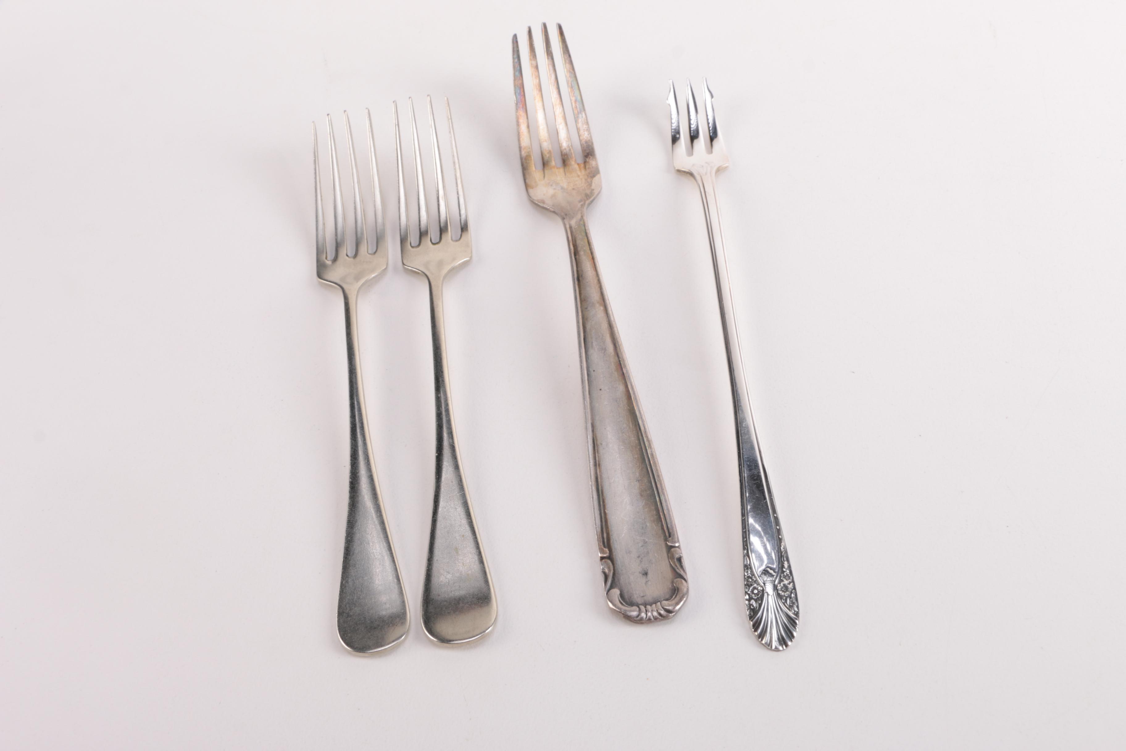 Silver Plate and Nickel Silver Flatware Including Gorham