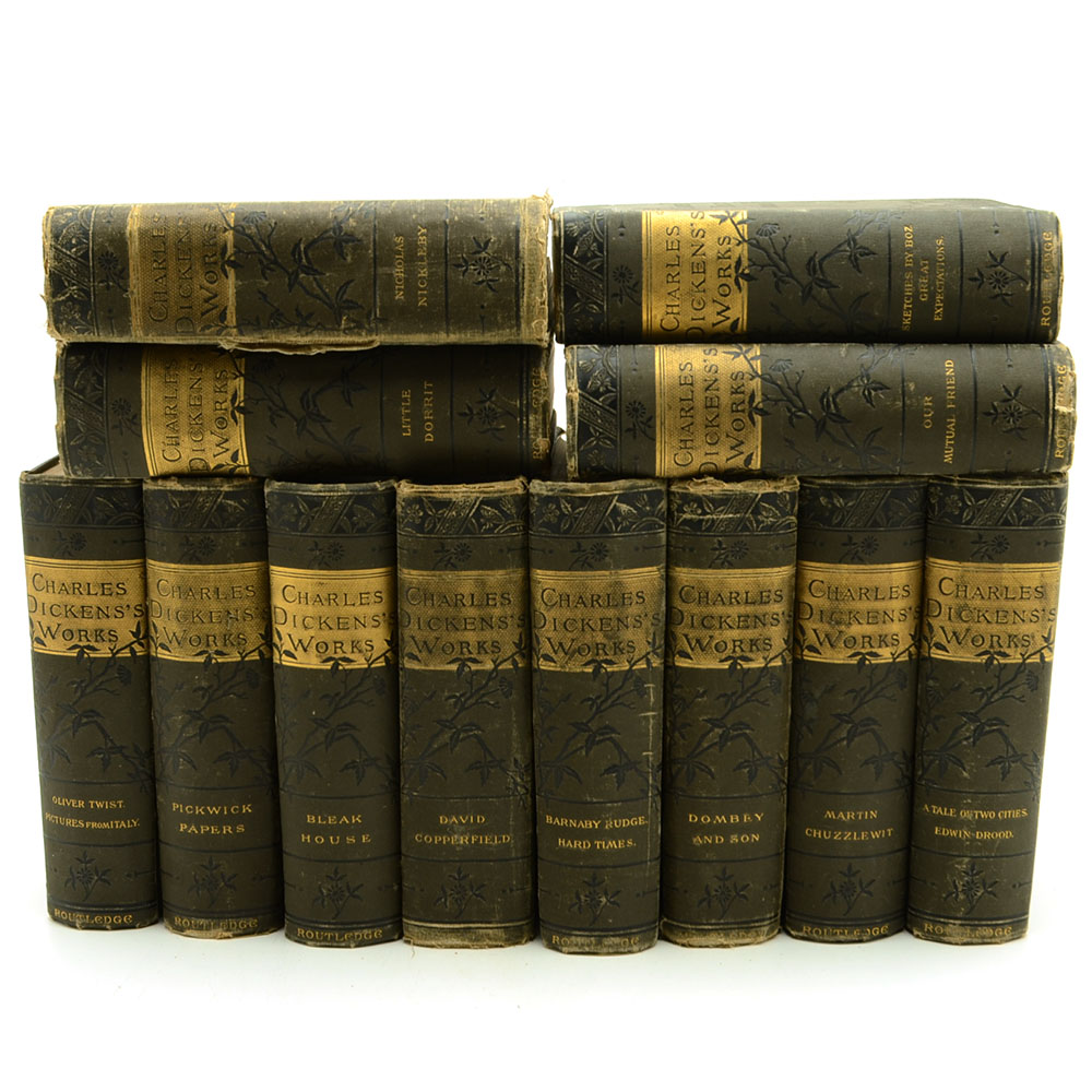 A Vintage  Partial Collection of "Charles Dickens Works".