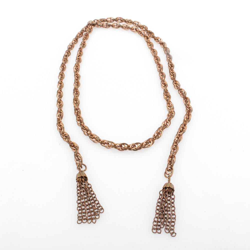 Copper Tone Lariat Chain