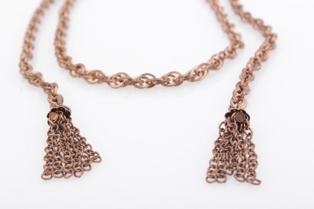 Copper Tone Lariat Chain