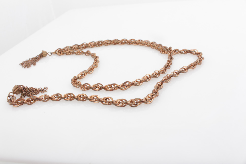 Copper Tone Lariat Chain