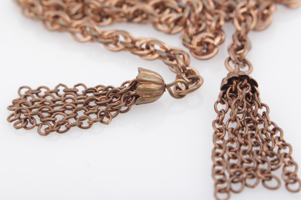 Copper Tone Lariat Chain