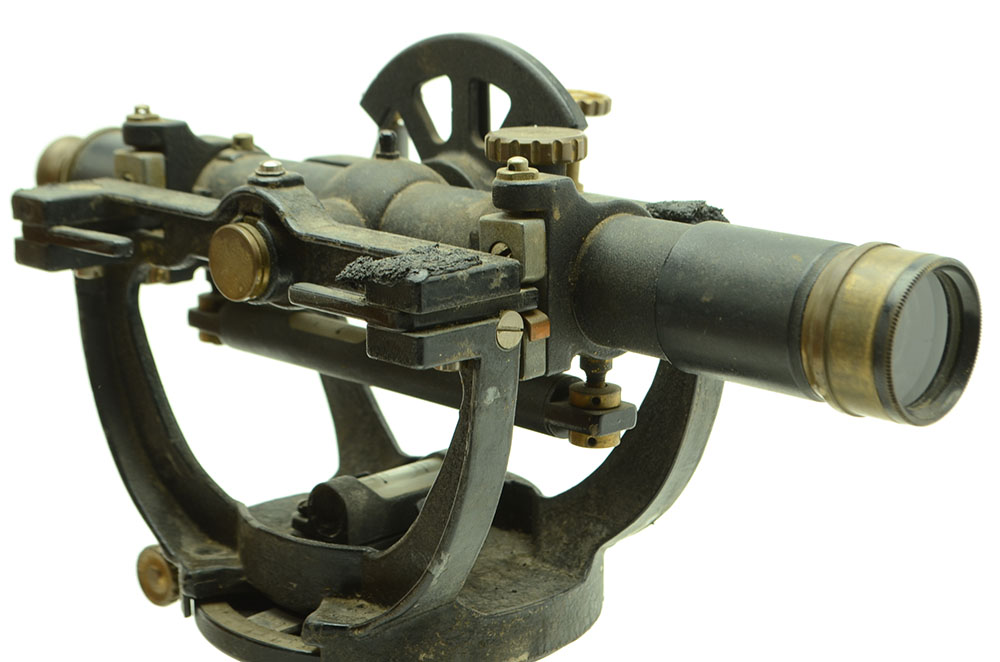 "David White Company" Surveyor's Transit in Oak Box