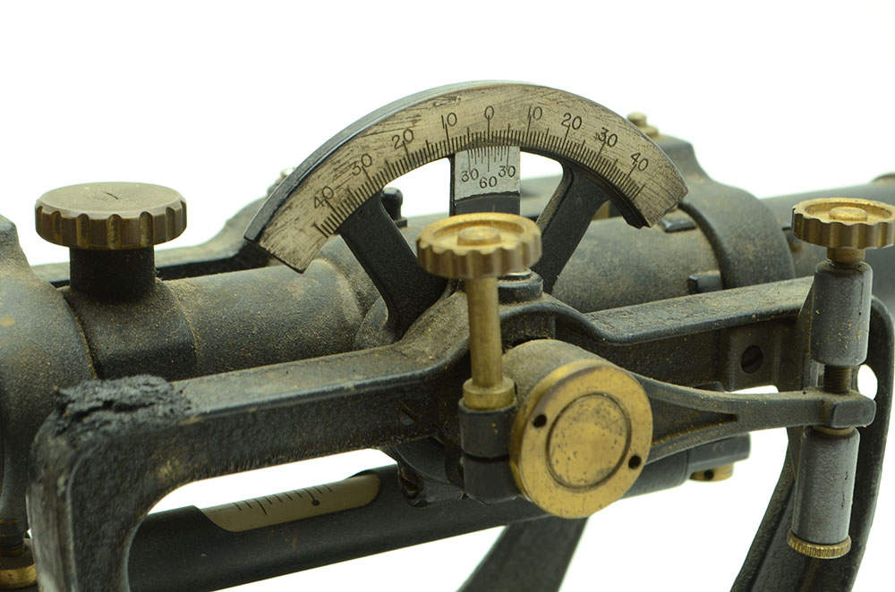 "David White Company" Surveyor's Transit in Oak Box