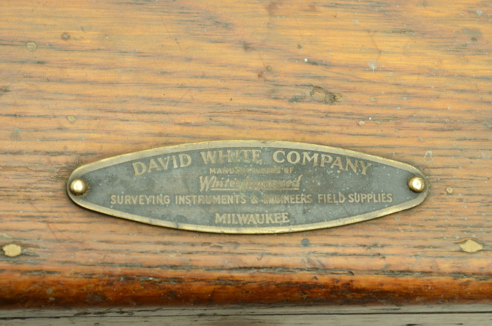 "David White Company" Surveyor's Transit in Oak Box