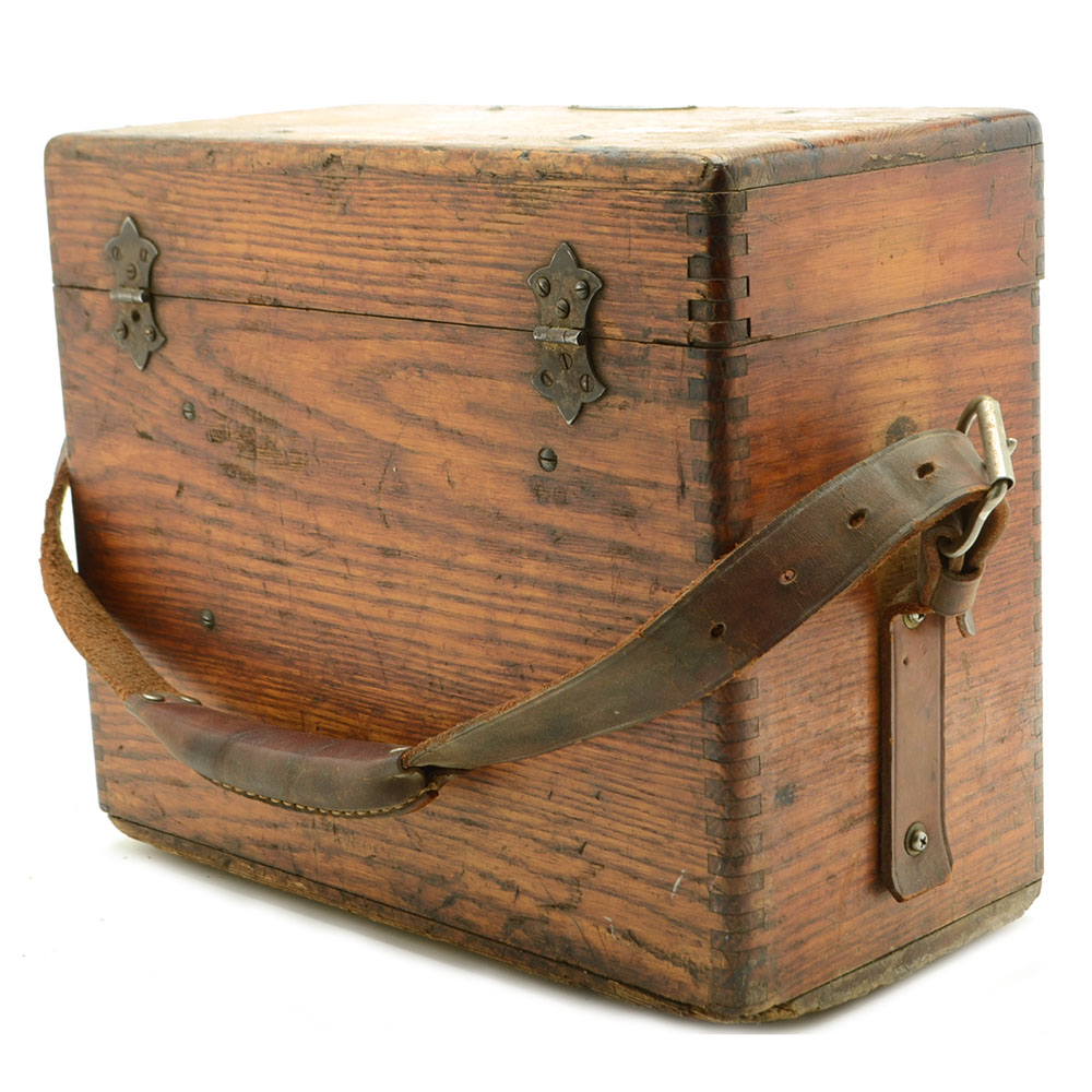 "David White Company" Surveyor's Transit in Oak Box