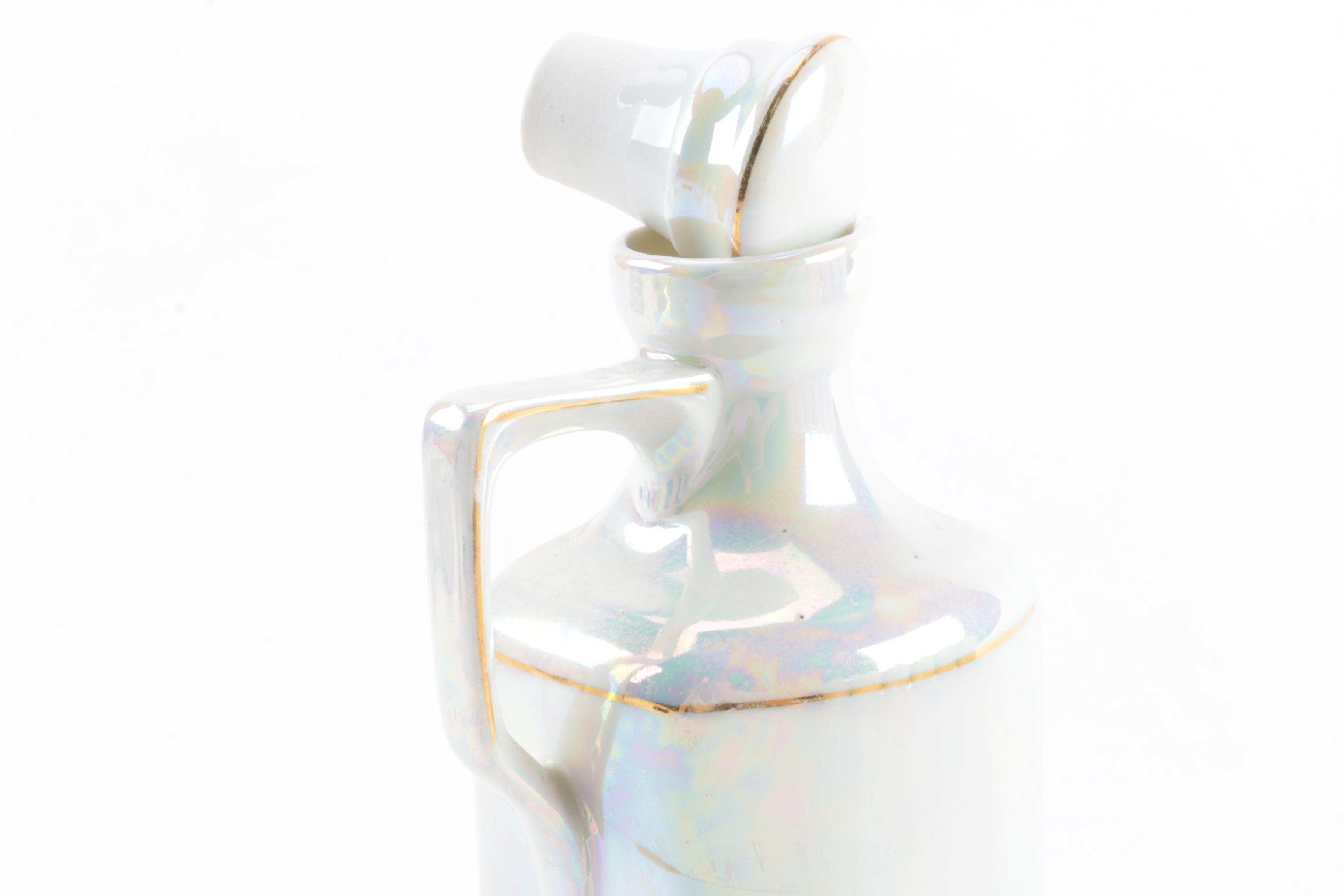 1920s Czech Lusterware Porcelain Canister Set