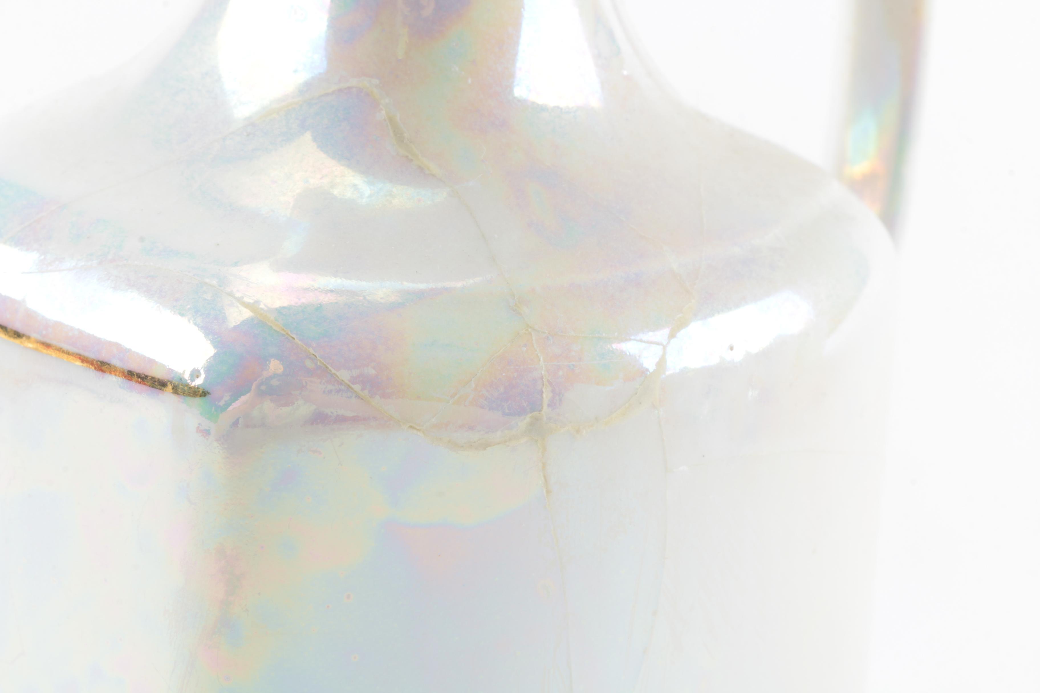 1920s Czech Lusterware Porcelain Canister Set