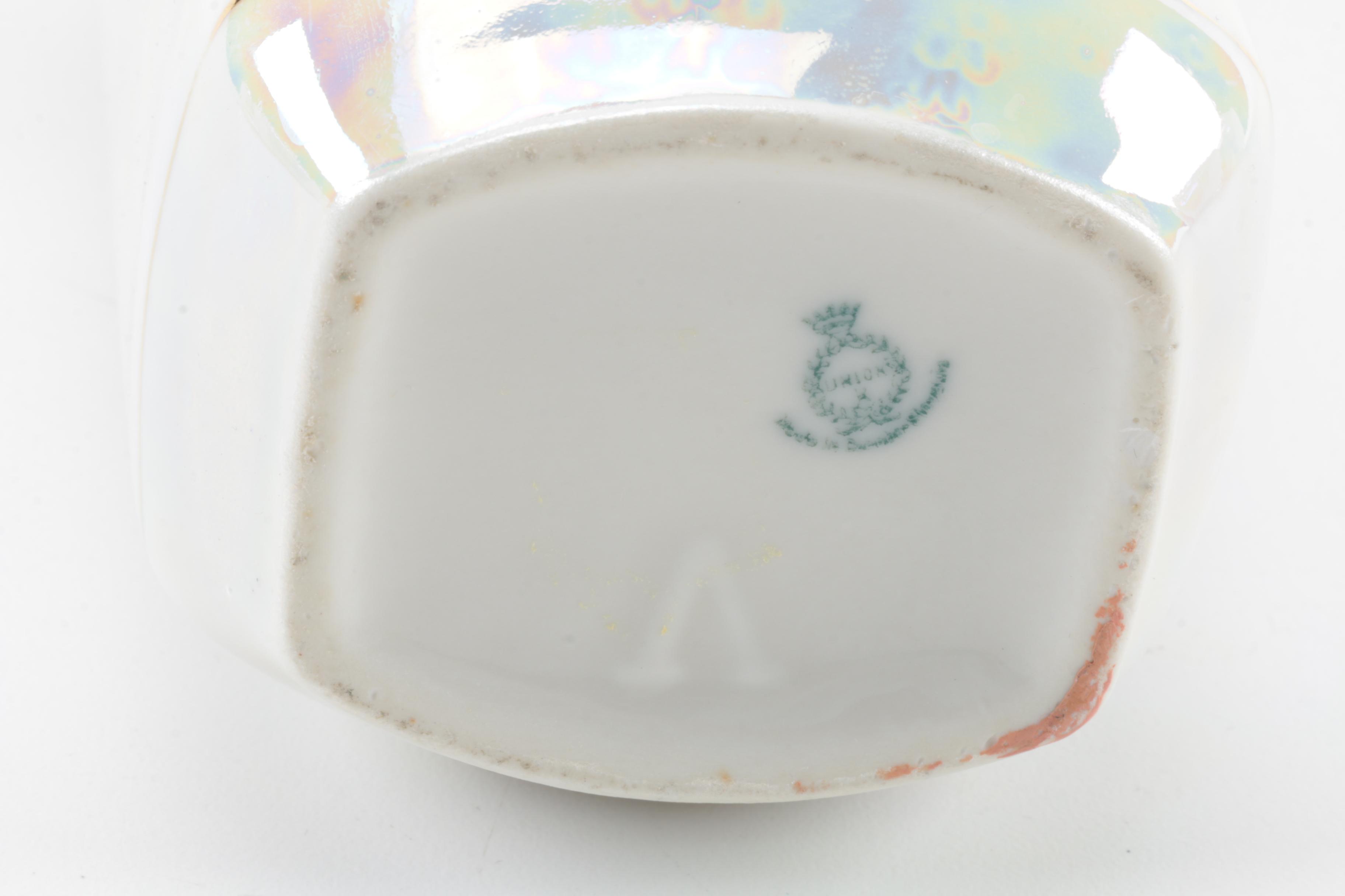 1920s Czech Lusterware Porcelain Canister Set