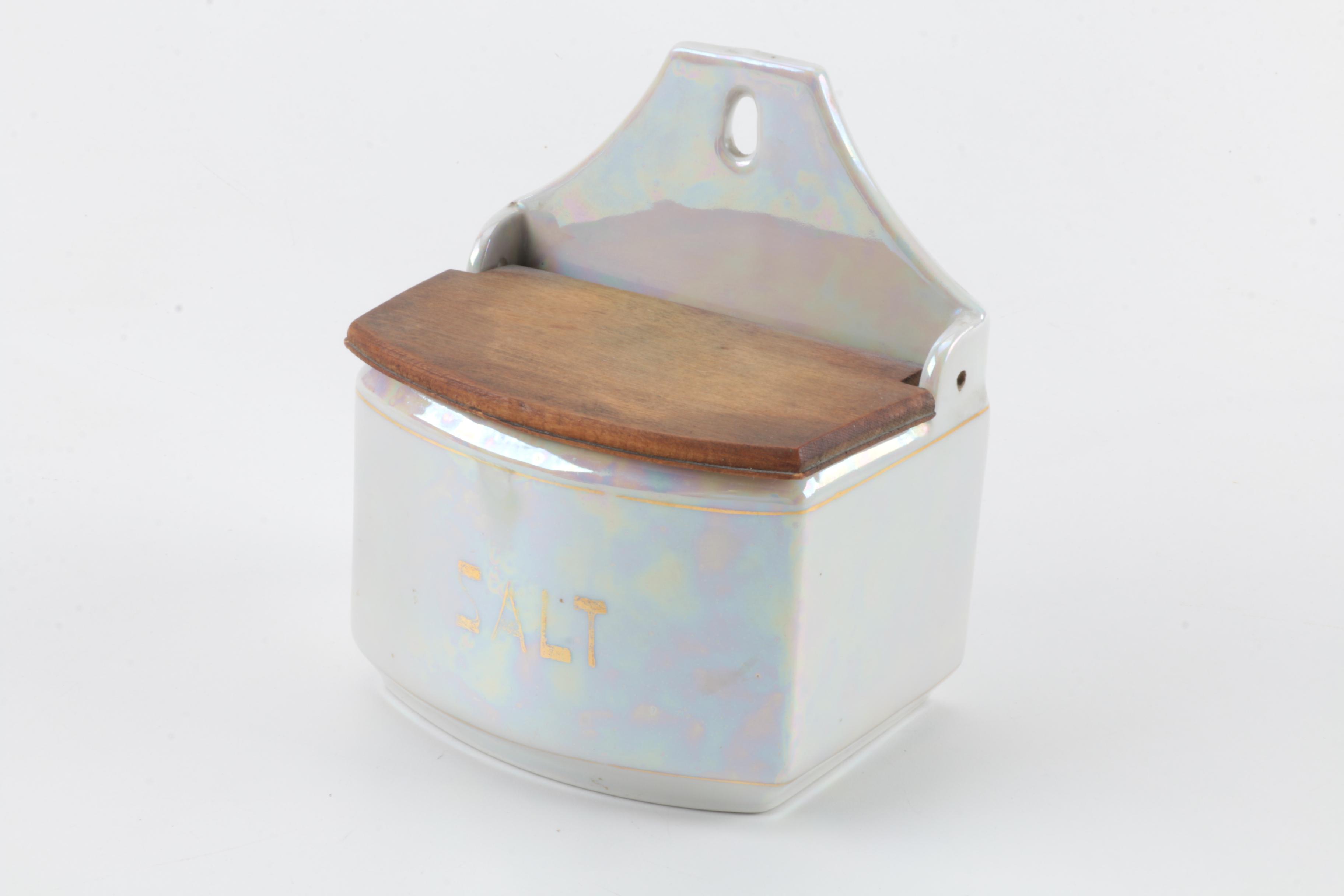 1920s Czech Lusterware Porcelain Canister Set