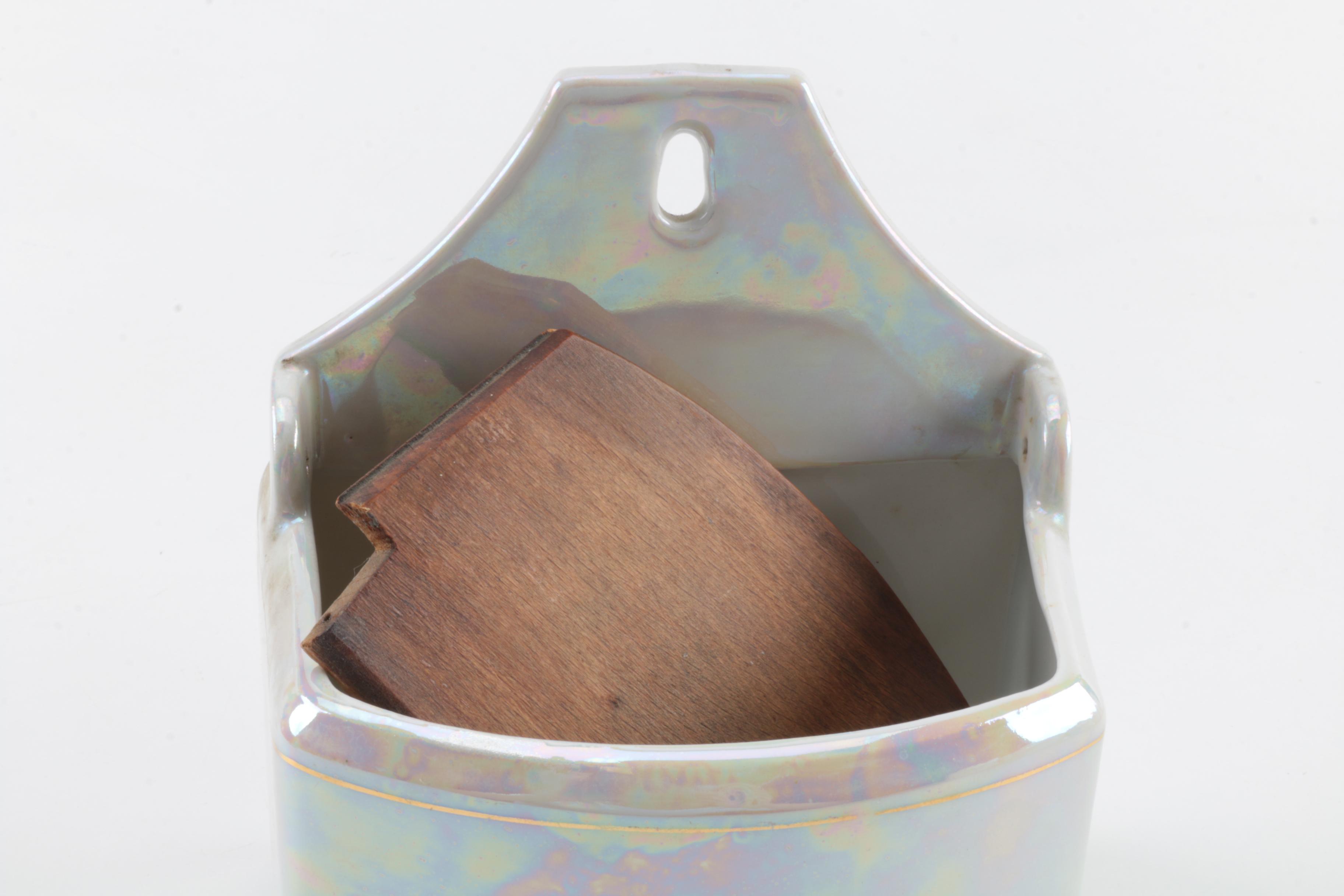 1920s Czech Lusterware Porcelain Canister Set