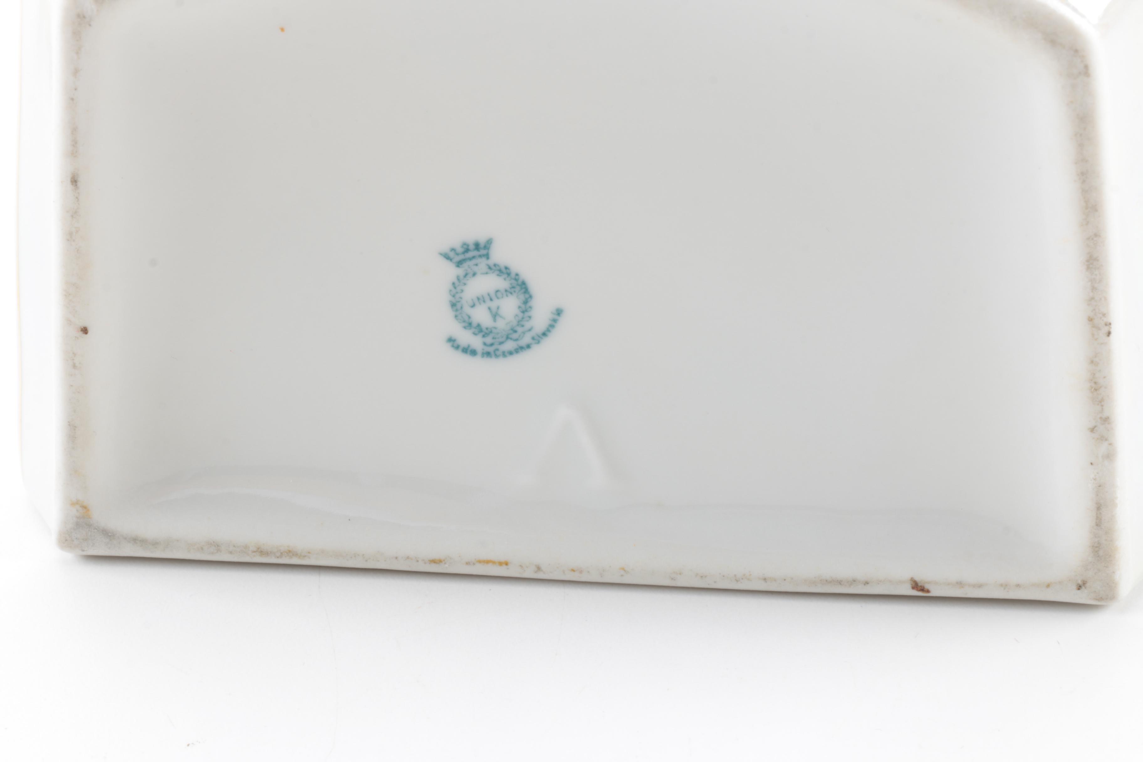 1920s Czech Lusterware Porcelain Canister Set