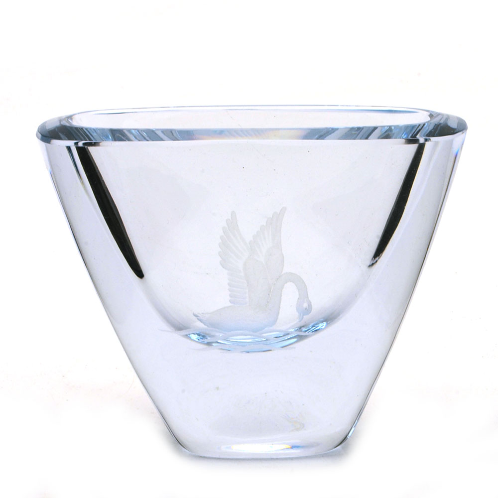 Strombergshyttan Etched Crystal Vase