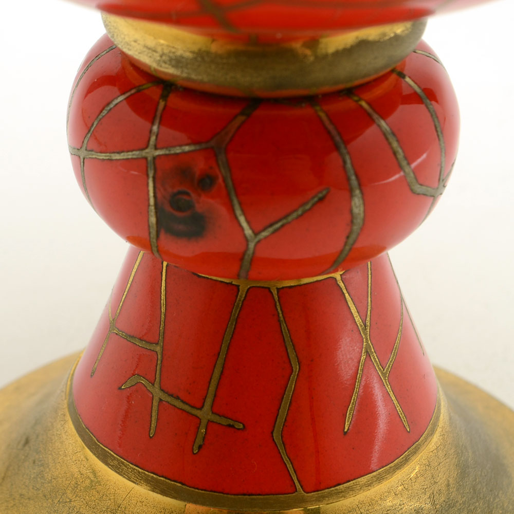 French Enameled Chalice and Holy Water Font