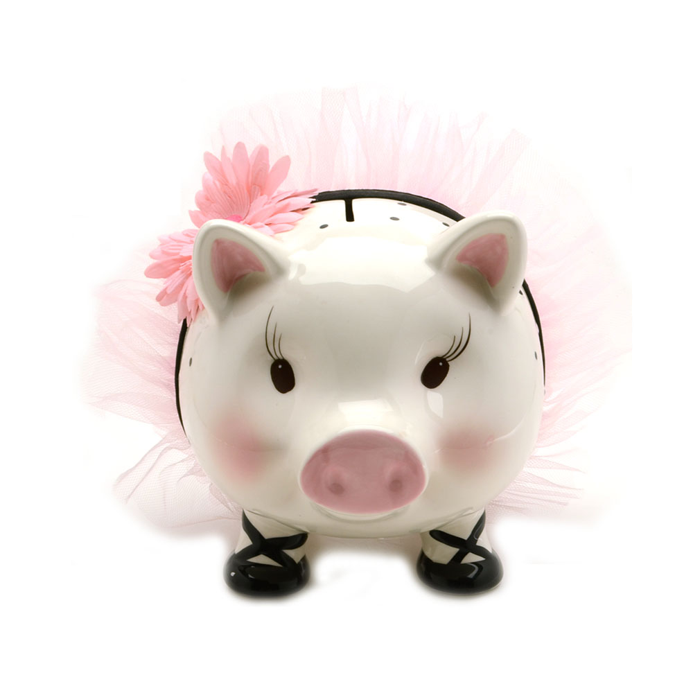 Perfectly Princess Giant Ceramic Piggy Bank by Mud Pie