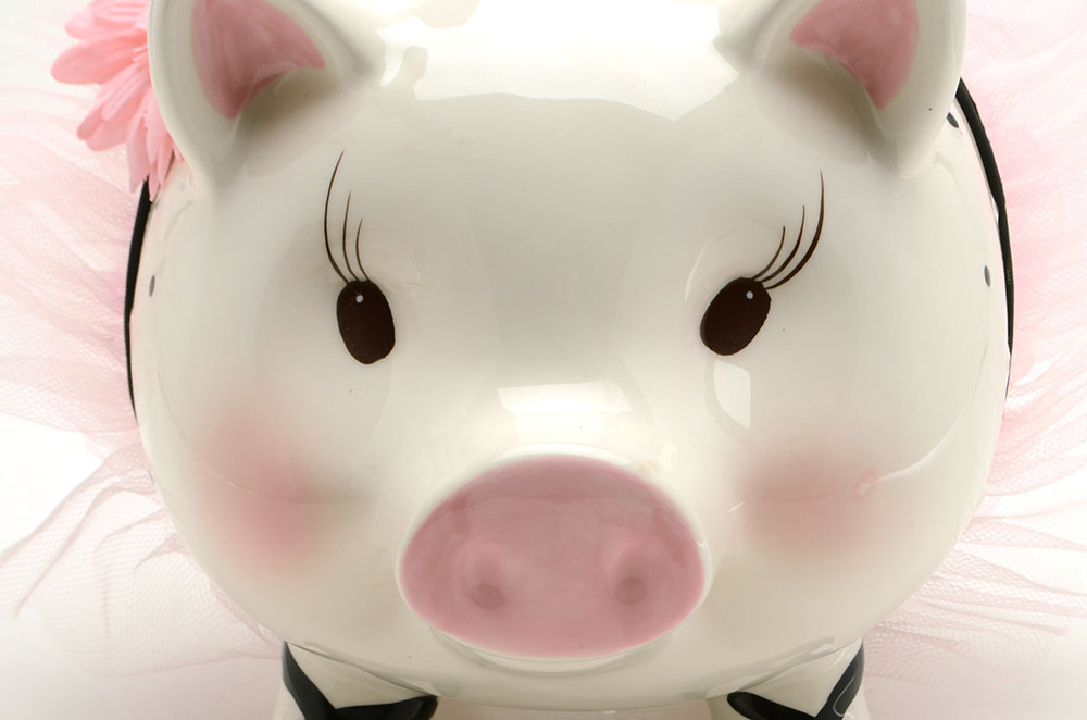 Perfectly Princess Giant Ceramic Piggy Bank by Mud Pie