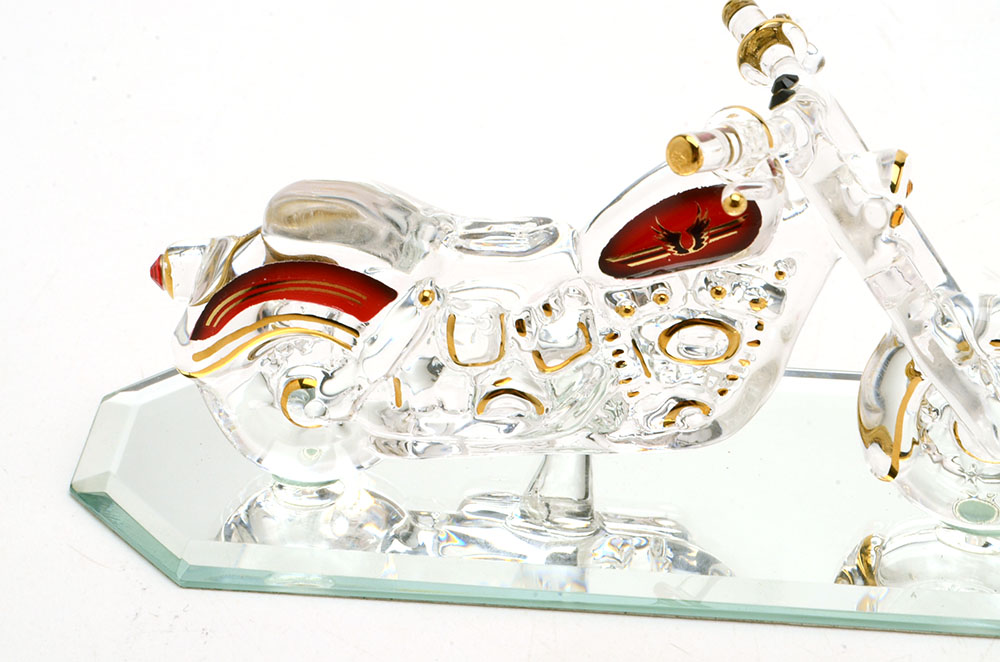 Swarovski Crystal Motorcycle Figurine