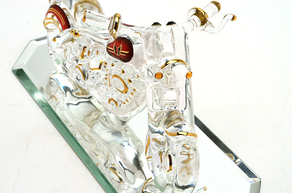 Swarovski Crystal Motorcycle Figurine