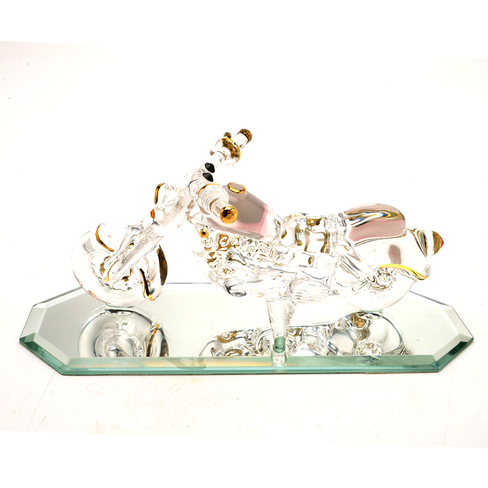 Swarovski Crystal Motorcycle Figurine
