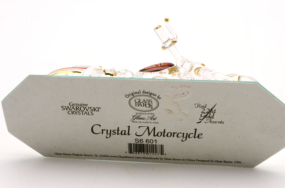 Swarovski Crystal Motorcycle Figurine