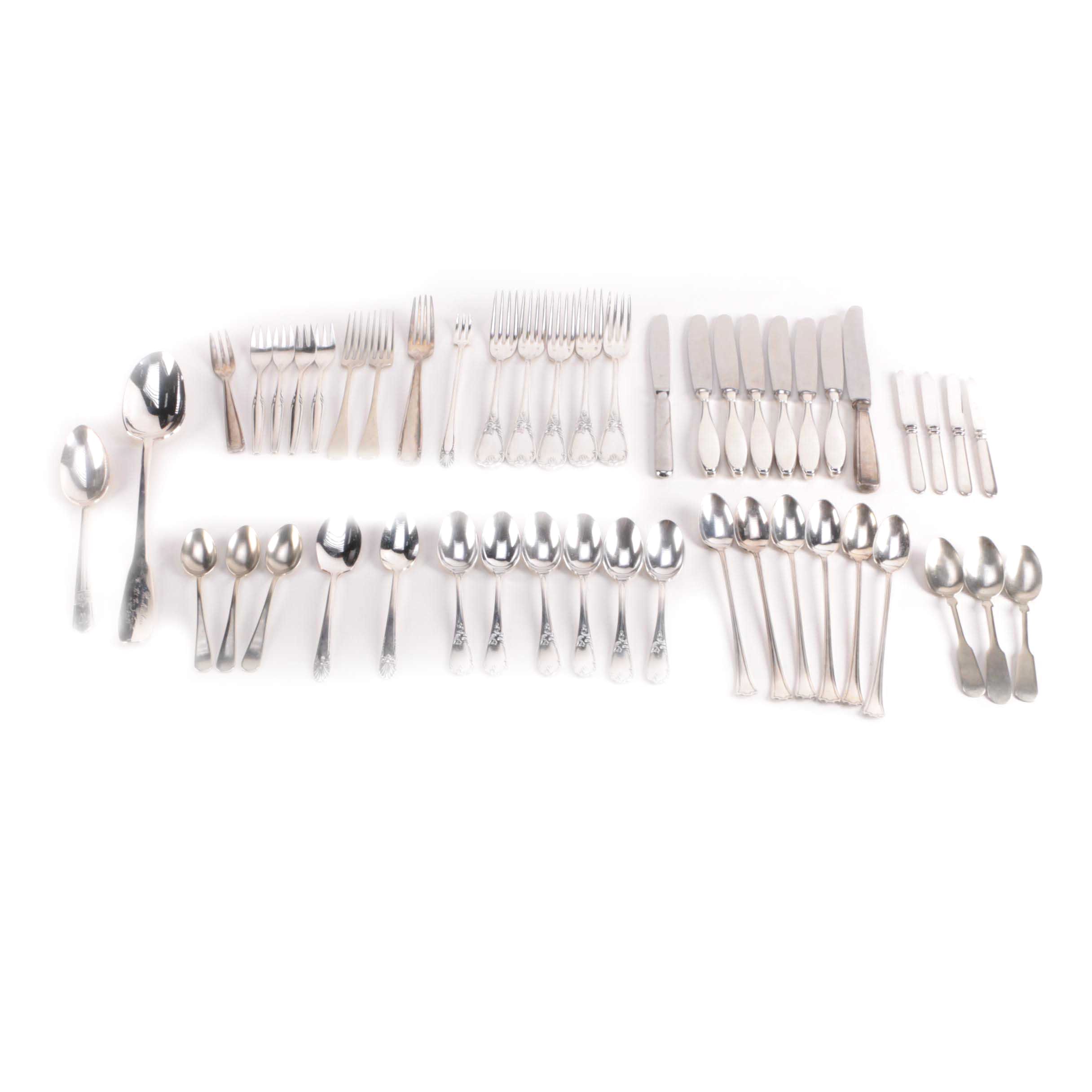 Silver Plate and Nickel Silver Flatware Including Gorham