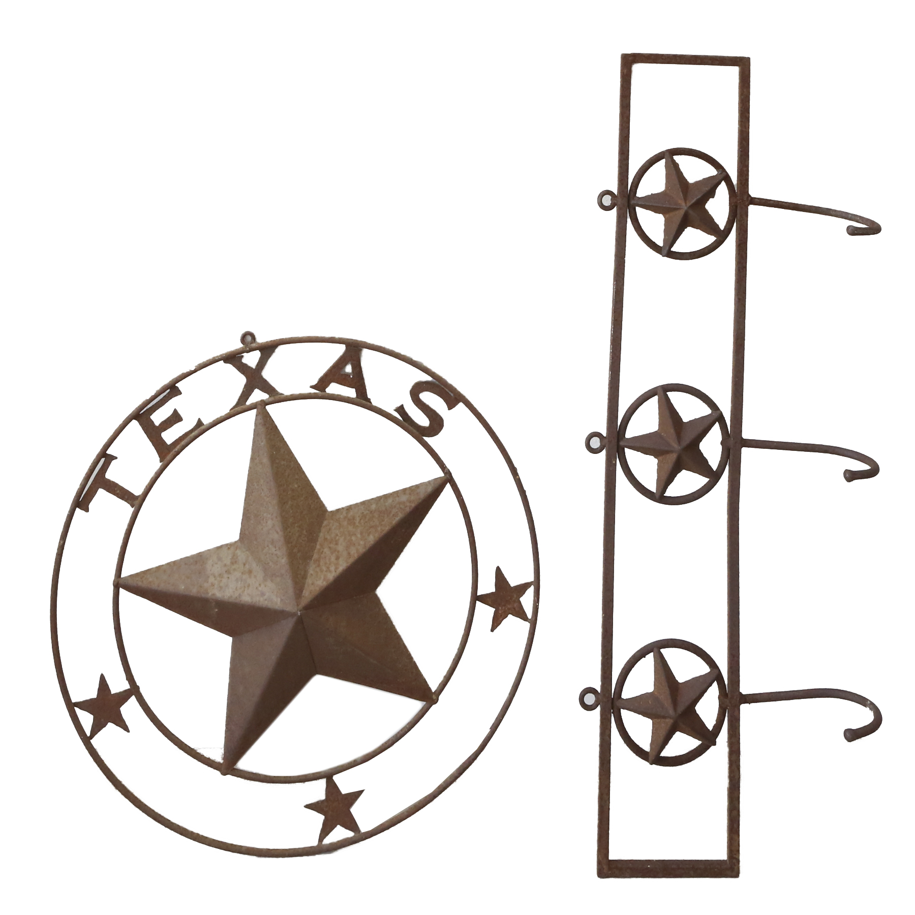 Rustic Texas Star Wall Decor and Hook