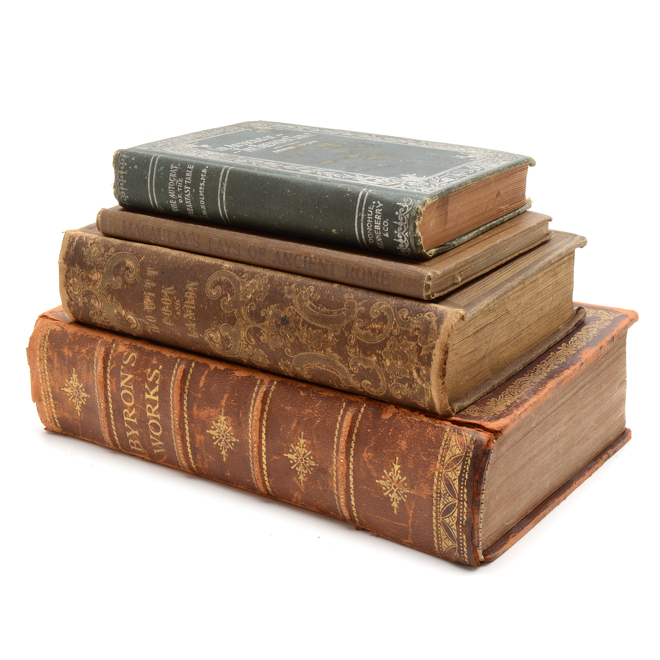 Group of Antique Poetry Books Including Lord Byron