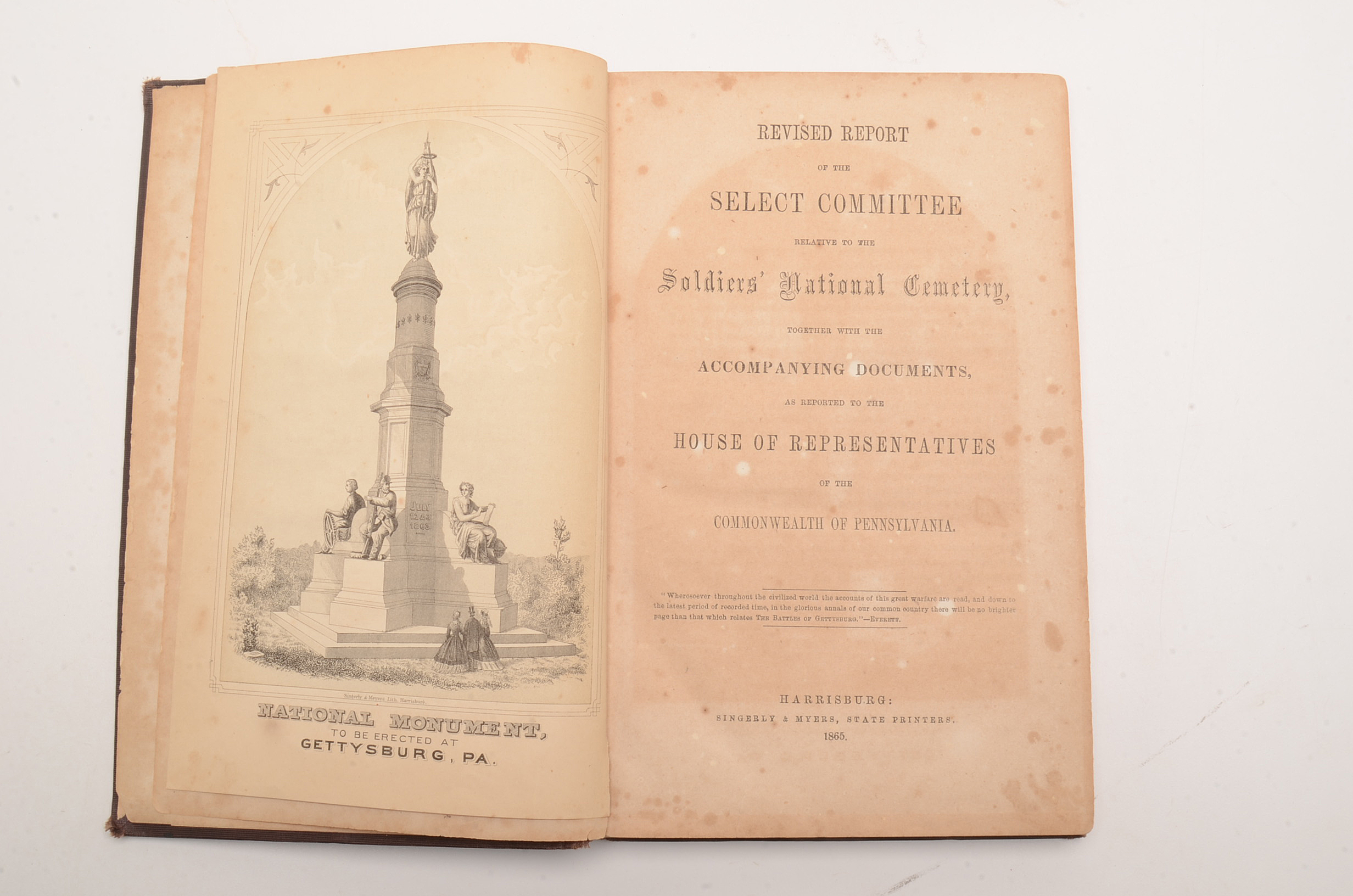 Antique Hardcopy Book of "Soldier's National Cemetery Gettysburg"