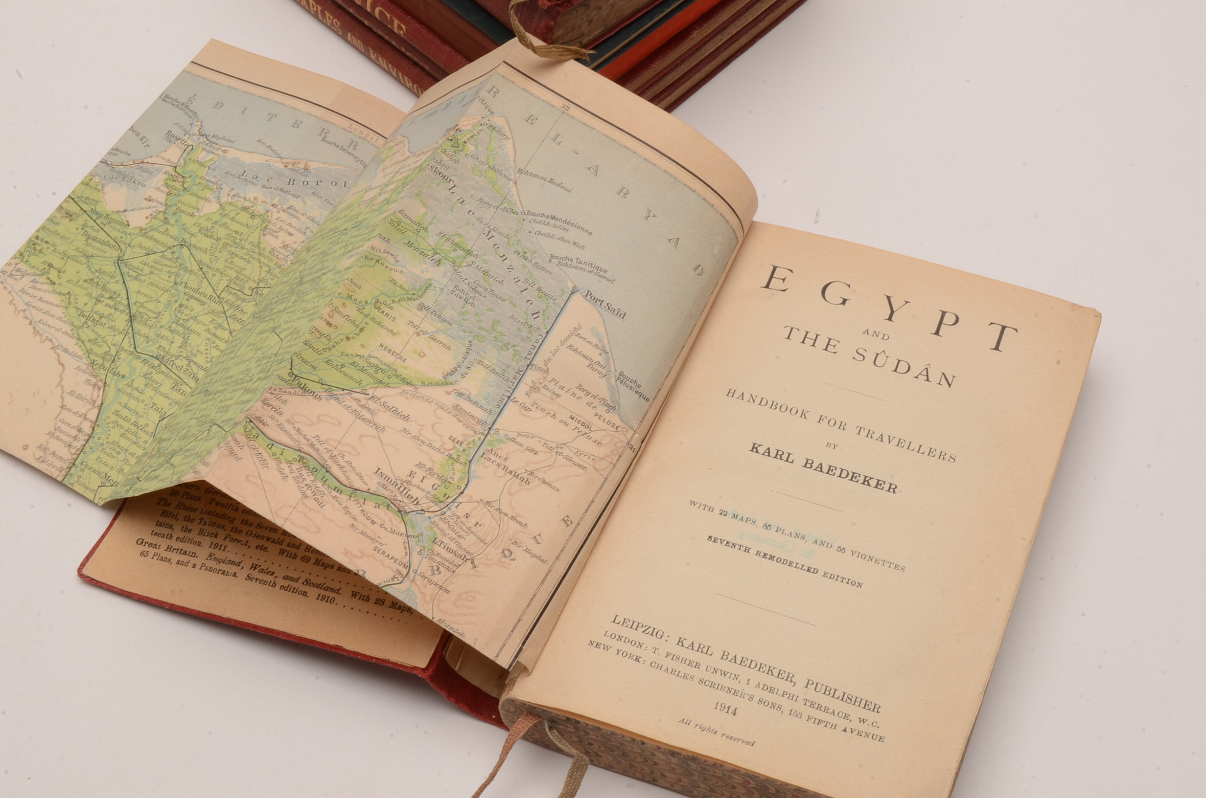 Collection of Vintage "Baedeker's" and "Cooks" Travel Guides