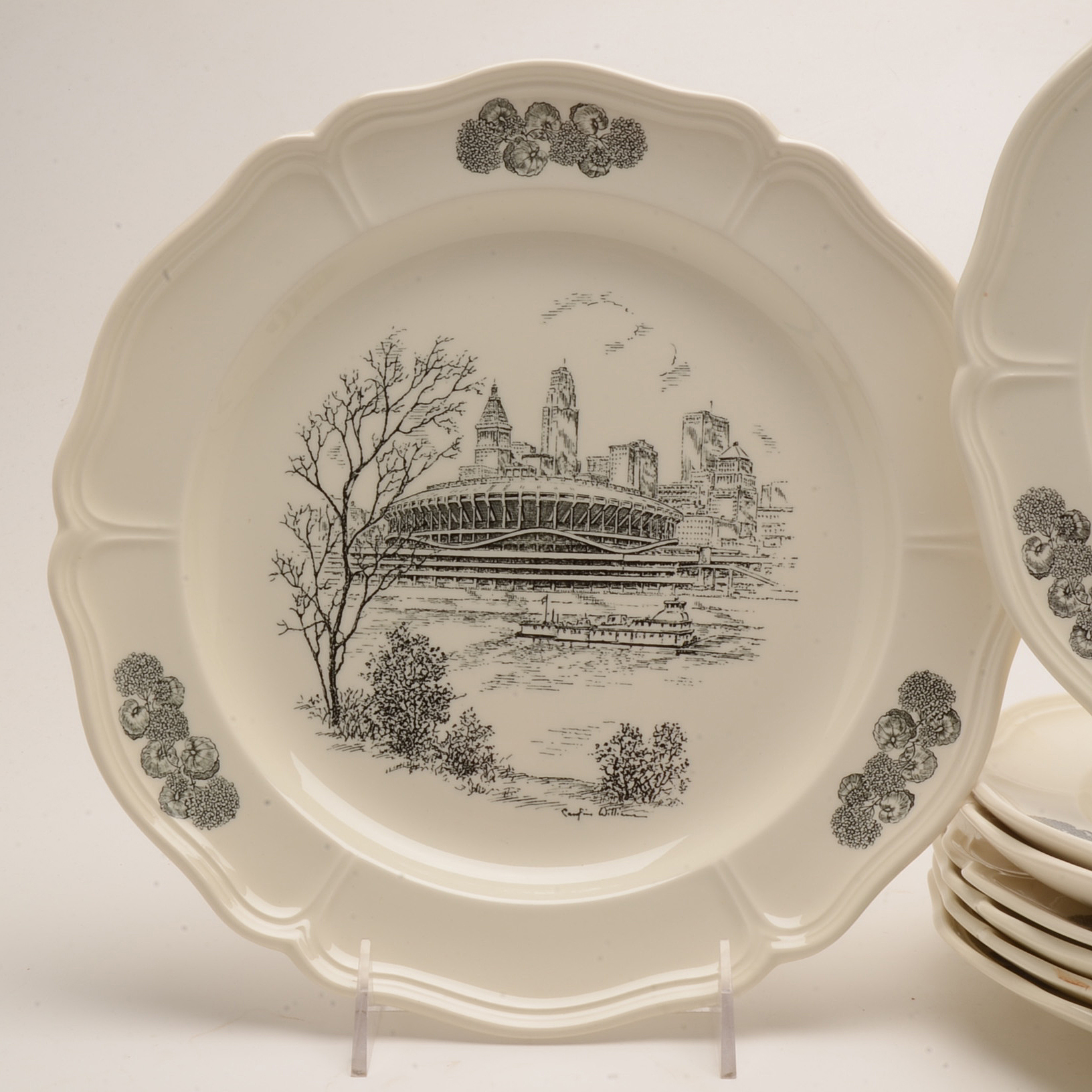 Eight Caroline Williams Collectible Plates of Cincinnati