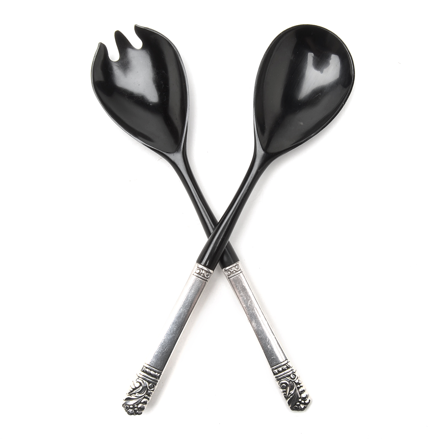 Pair of Sterling Handled Salad Servers