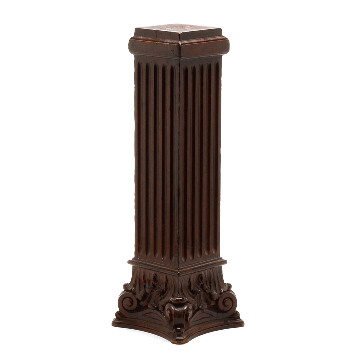 Carved Mahogany Architectural Salvage Column