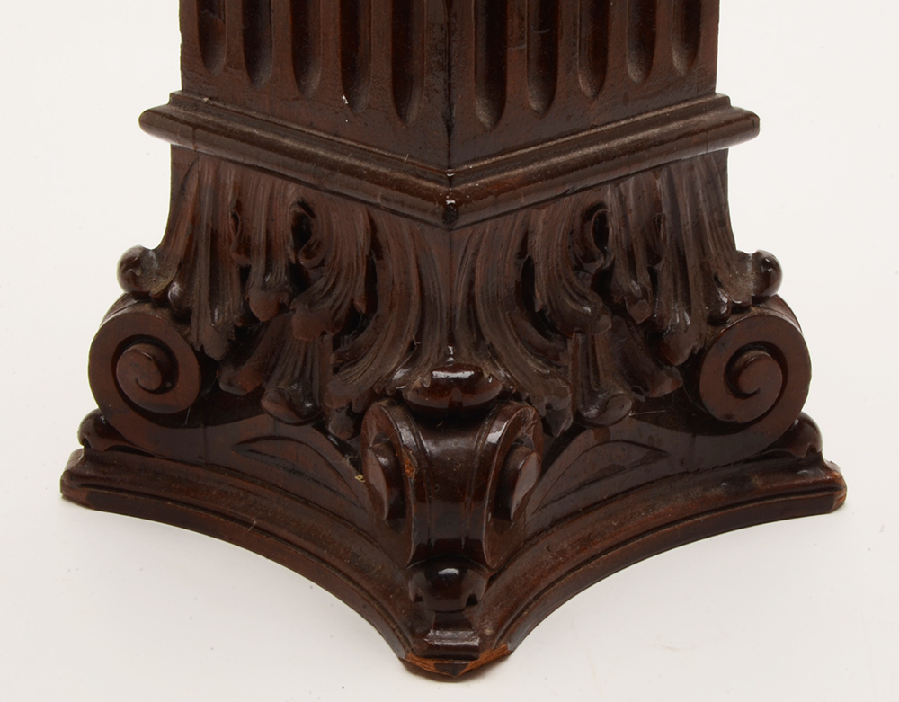 Carved Mahogany Architectural Salvage Column