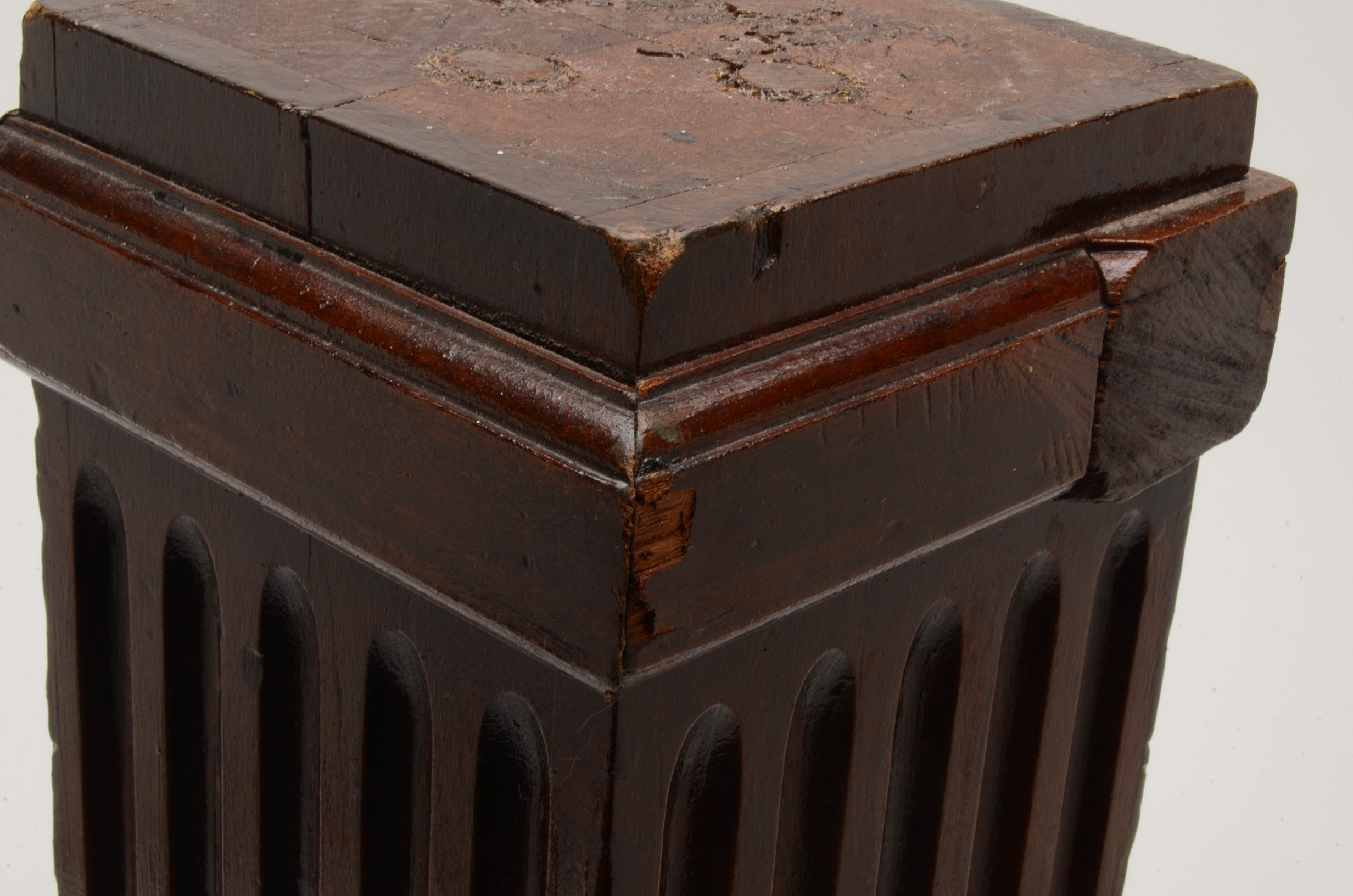 Carved Mahogany Architectural Salvage Column