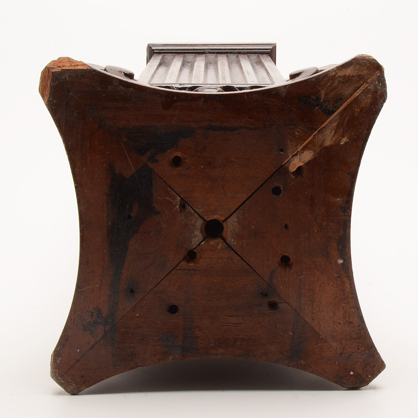 Carved Mahogany Architectural Salvage Column