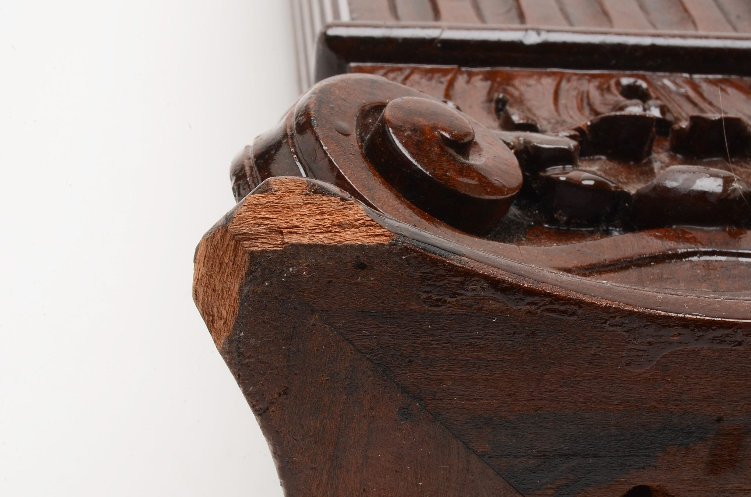 Carved Mahogany Architectural Salvage Column