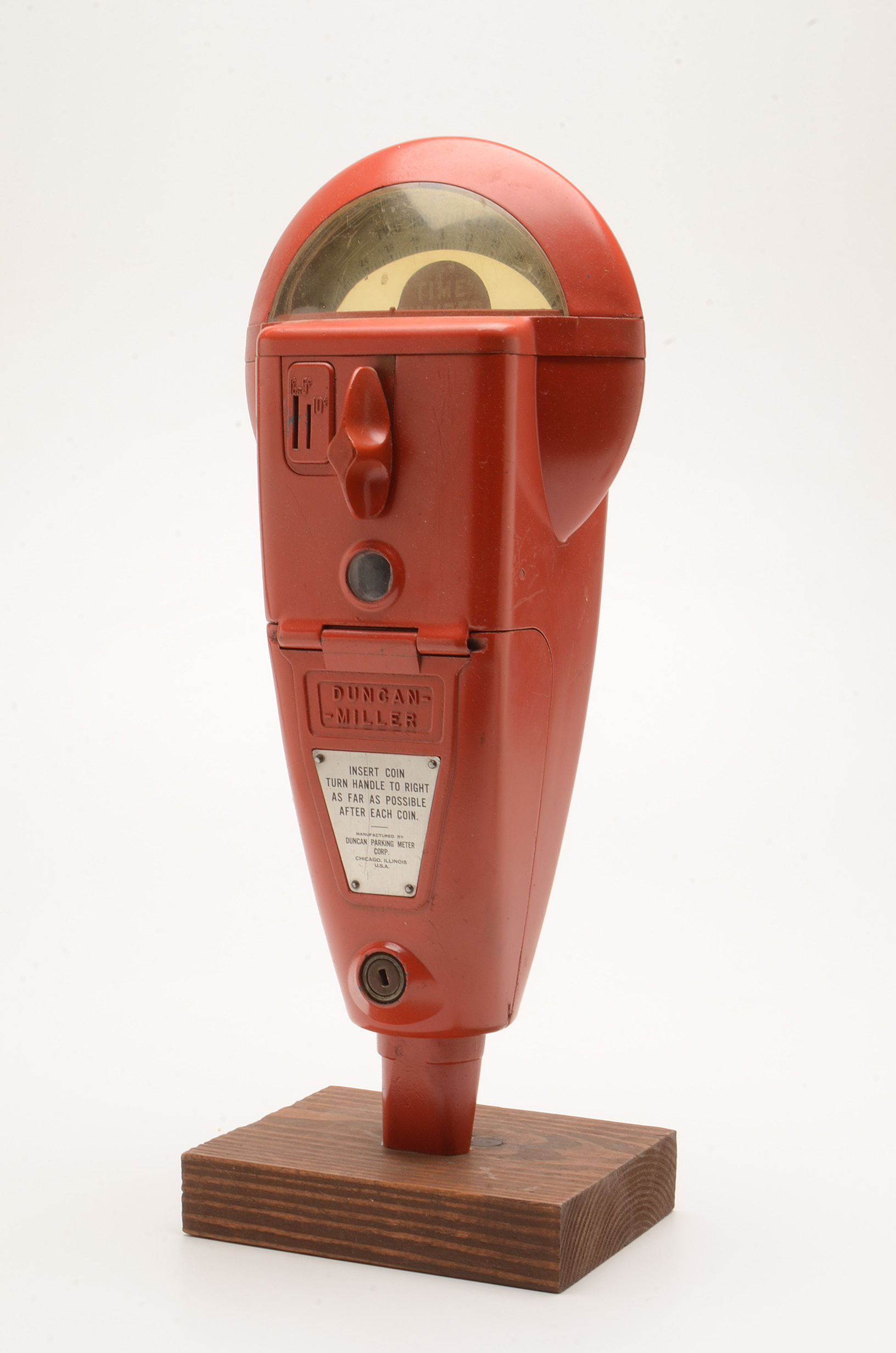 Vintage Duncan Parking Meter Mounted on a Base