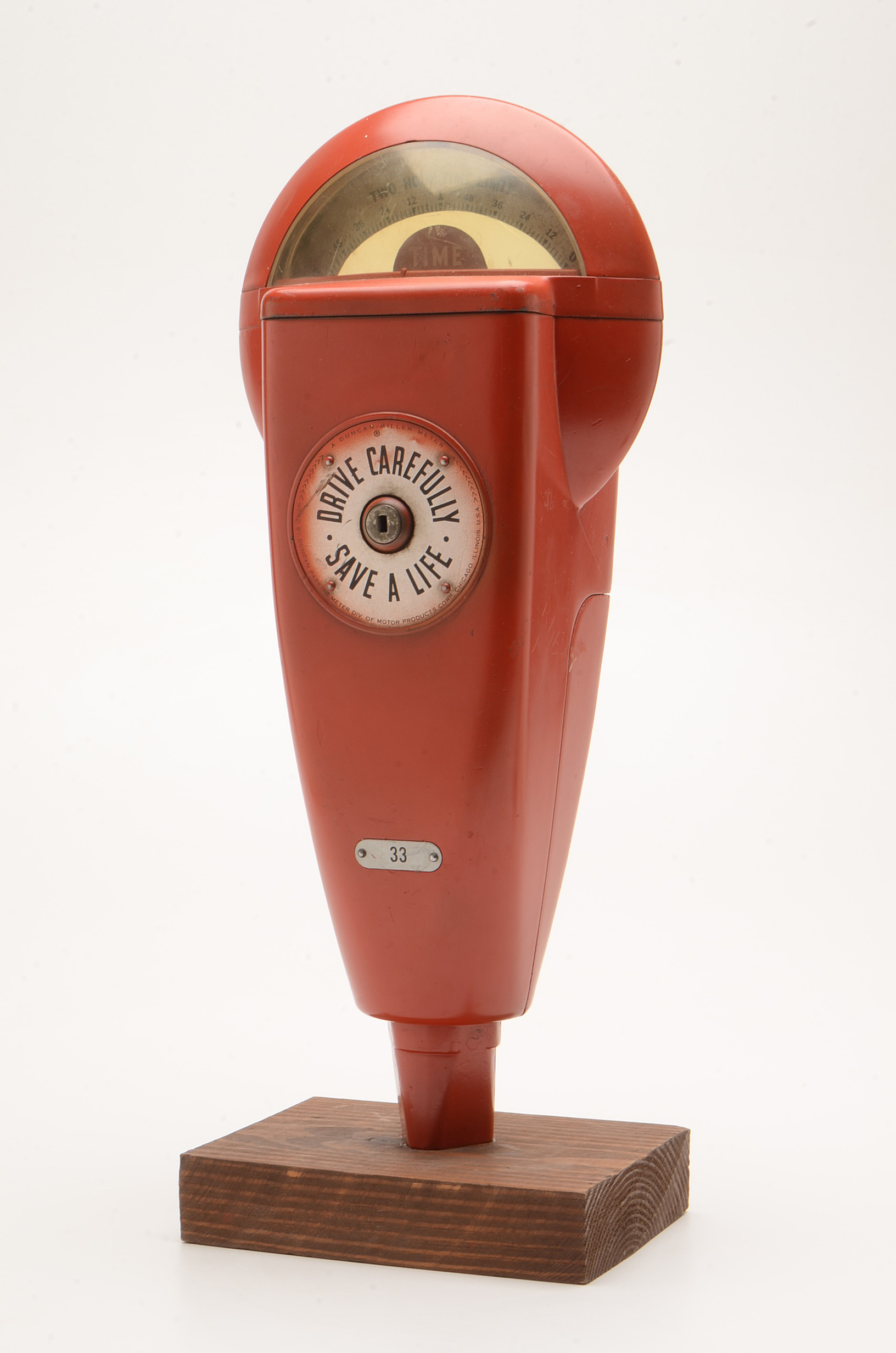 Vintage Duncan Parking Meter Mounted on a Base